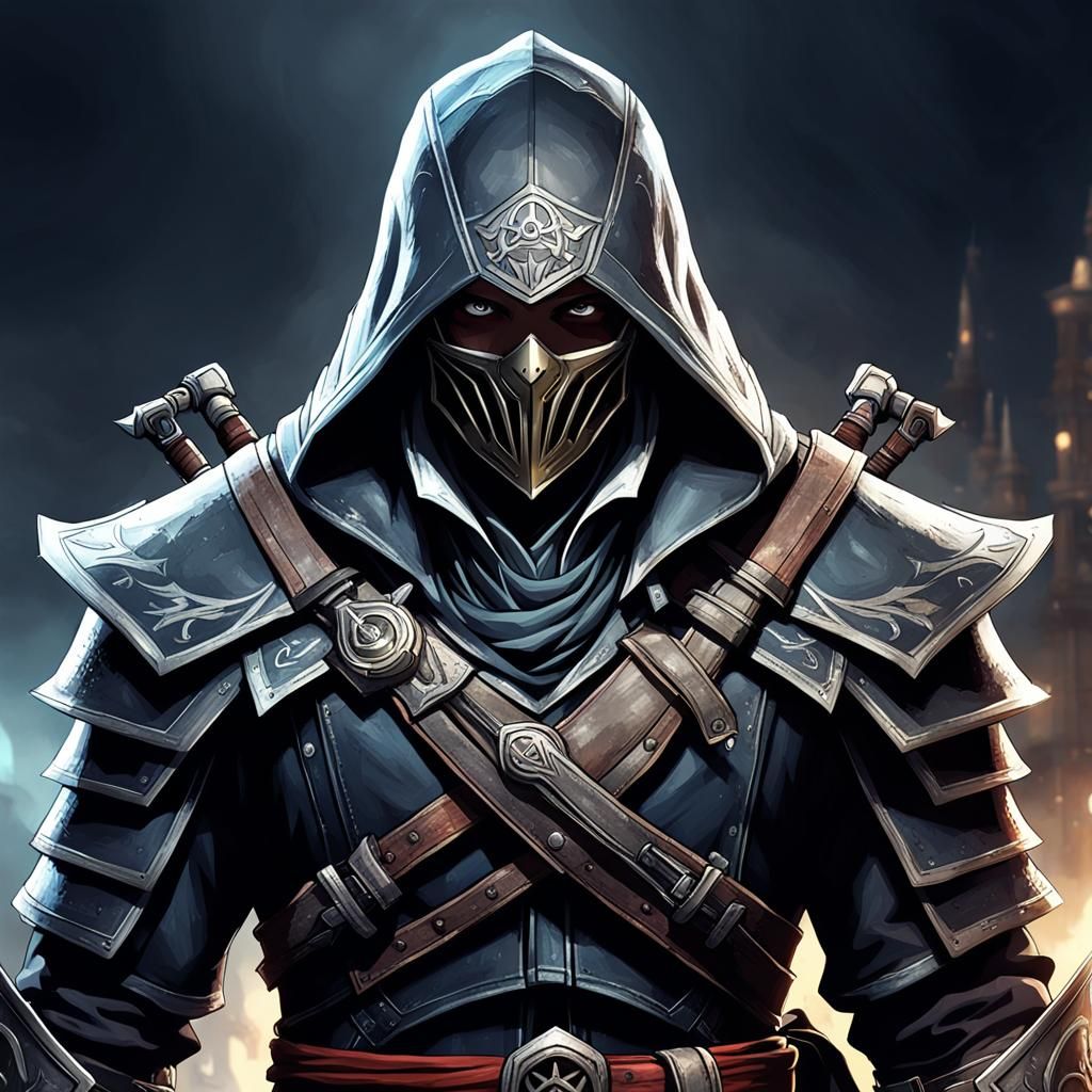 Nyx Shadowblade: Assassin's Creed Style Character Art