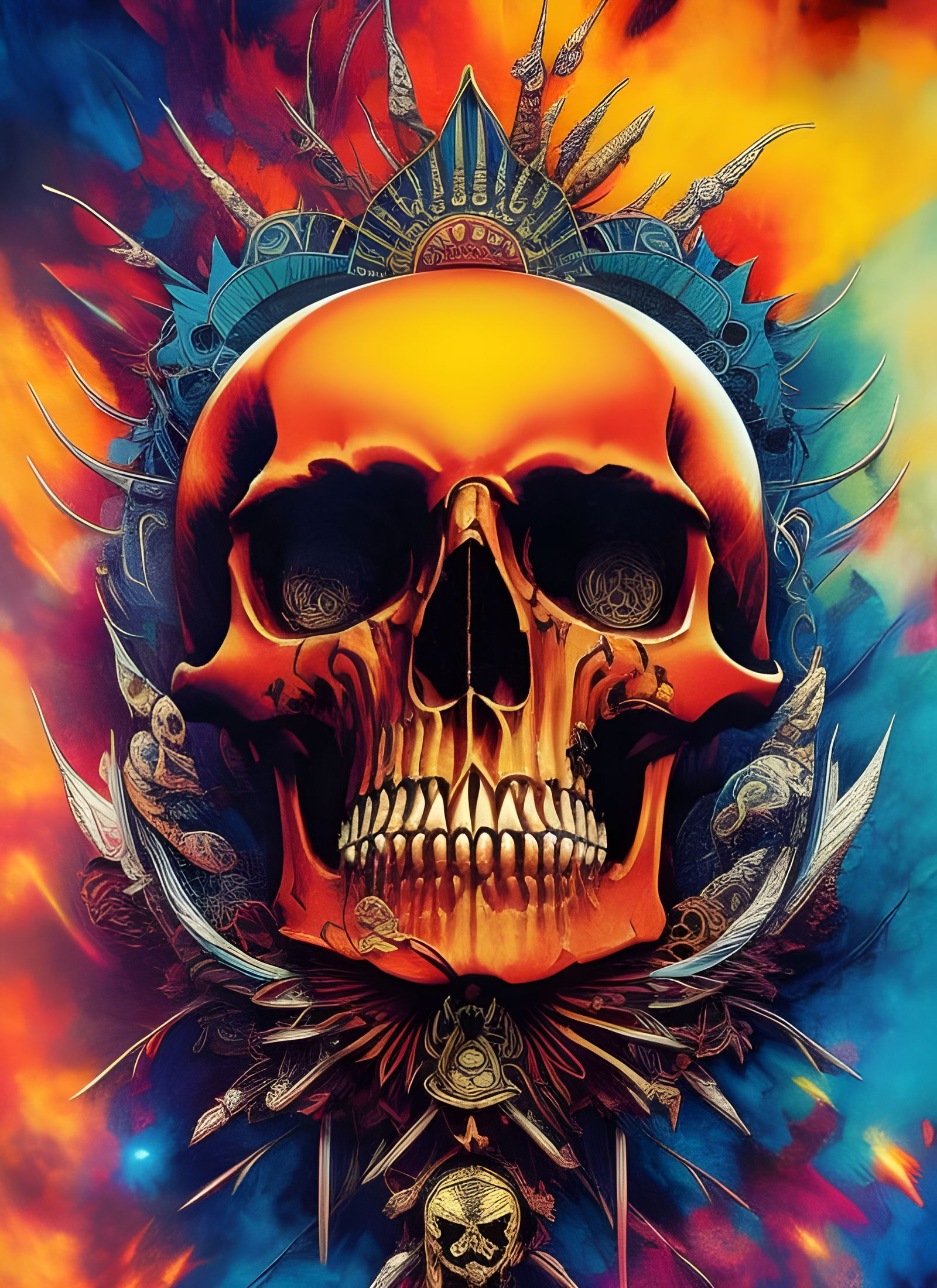 Exploding Skull: Fantasycore Art Masterpiece