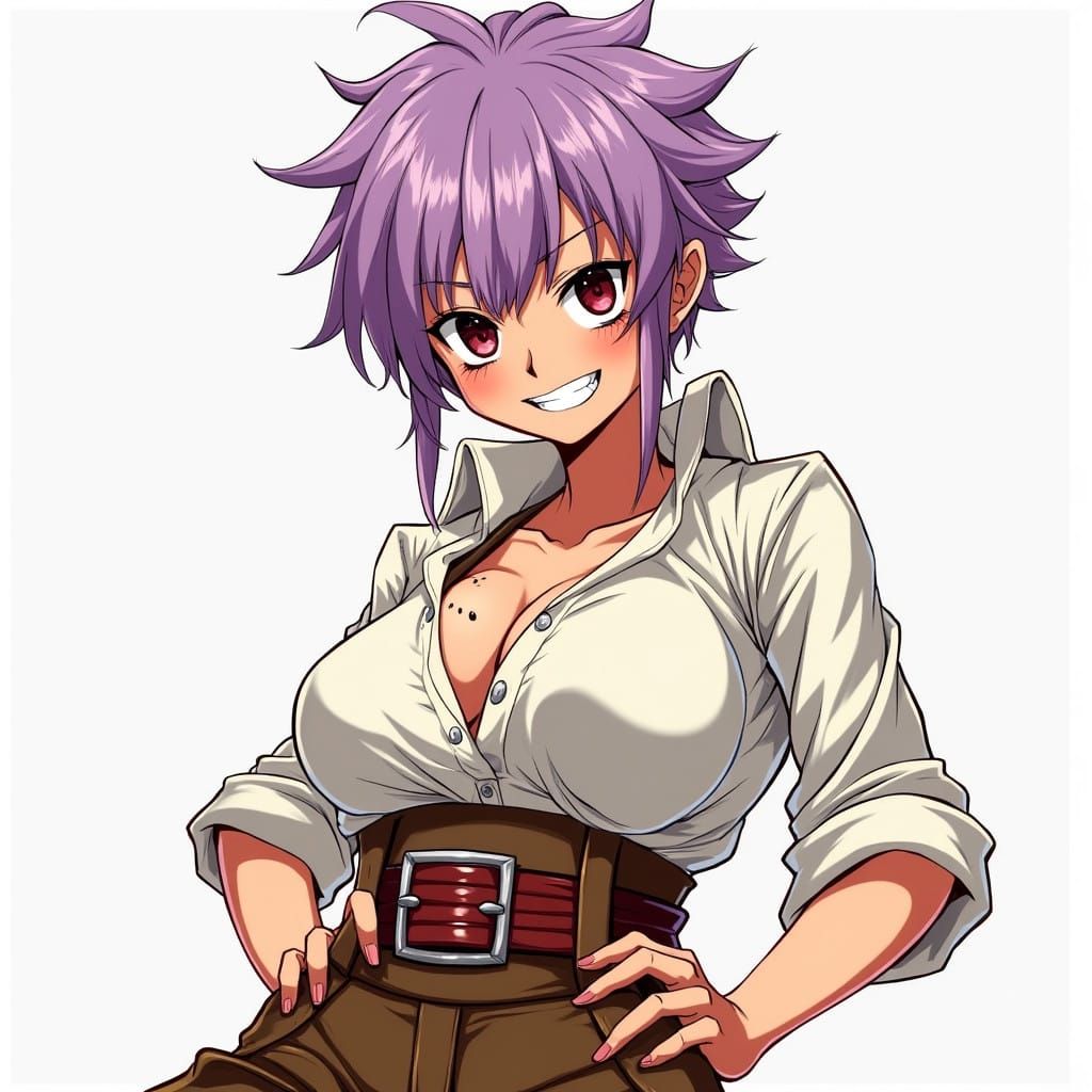 Vibrant Pirate Maiden in One Piece Style