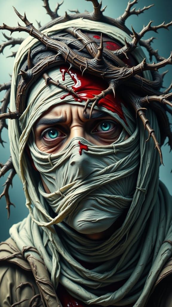 Man Pierced by Thorns, Unaffected by Pain