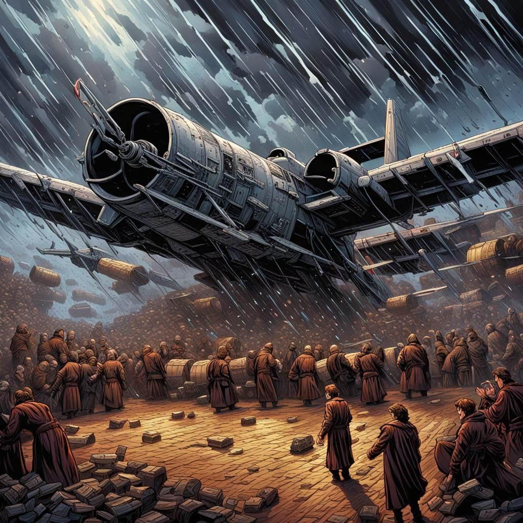 Luke Skywalker and the Wine Storm: Comic Book Art