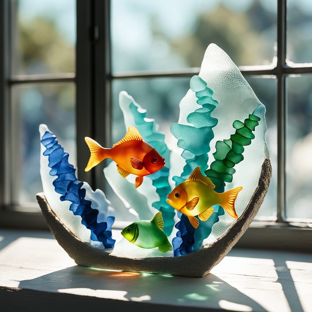 sea glass sculpture