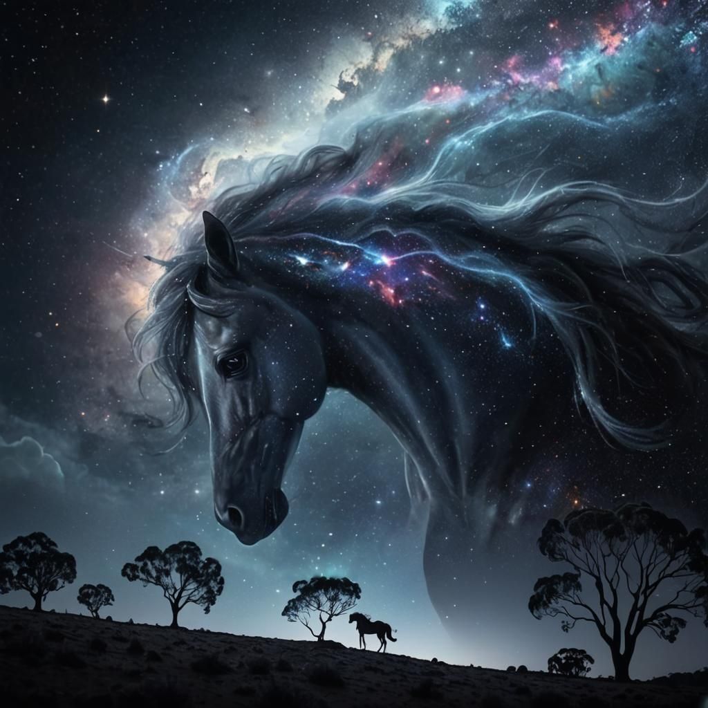 Starry Sky Bush Camp with Galaxy Horse