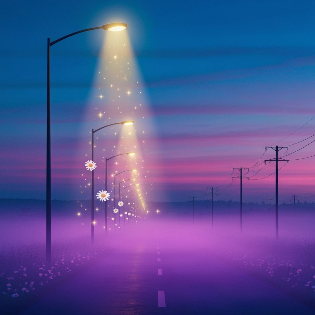 Ethereal Road at Dusk in Synthwave Style