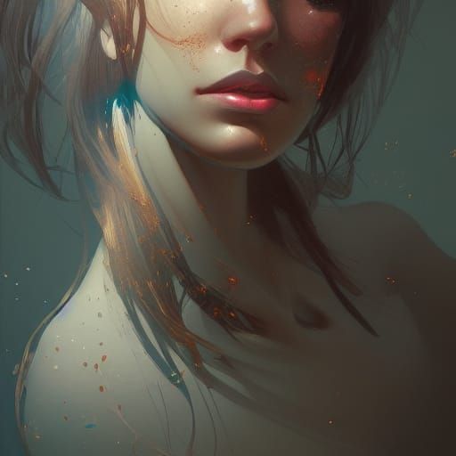 Melancholy Portrait with Dynamic Lighting
