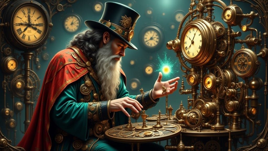 Steampunk Wizard Conjures Mystical Keyboard Music