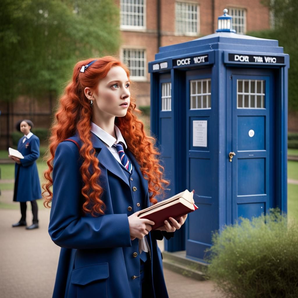 Girl Meets TARDIS: Doctor Who Scene in Schoolyard