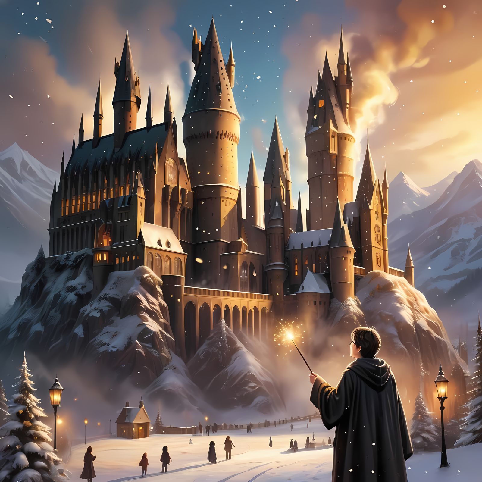 Magical Harry Potter Christmas Card