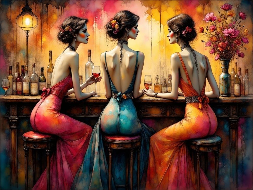 Elegant Women in Art Deco Splendor