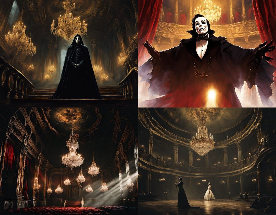 Phantom of the Opera Sinister Scene by Greg Rutkowski Style