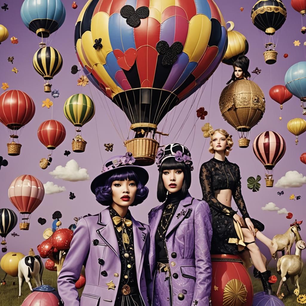 Art Deco Photo Shoot with Hot Air Balloon