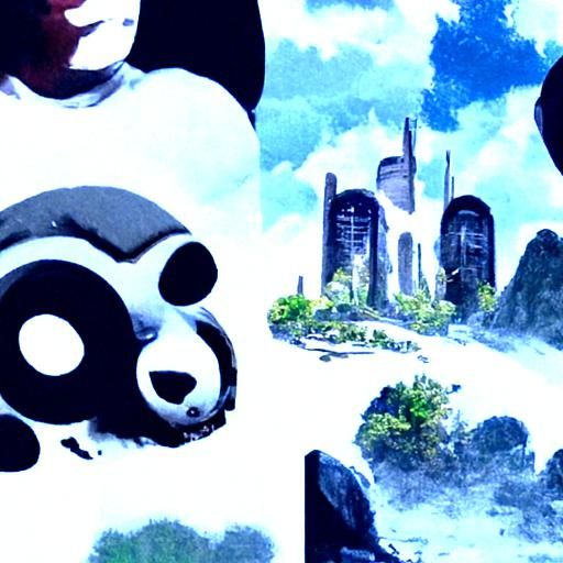 Panda Man in a Panda Land Matte Painting
