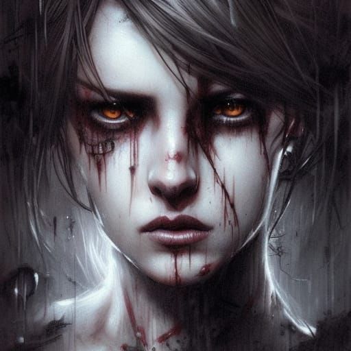 Resident Evil Portrait in Art Nouveau Style