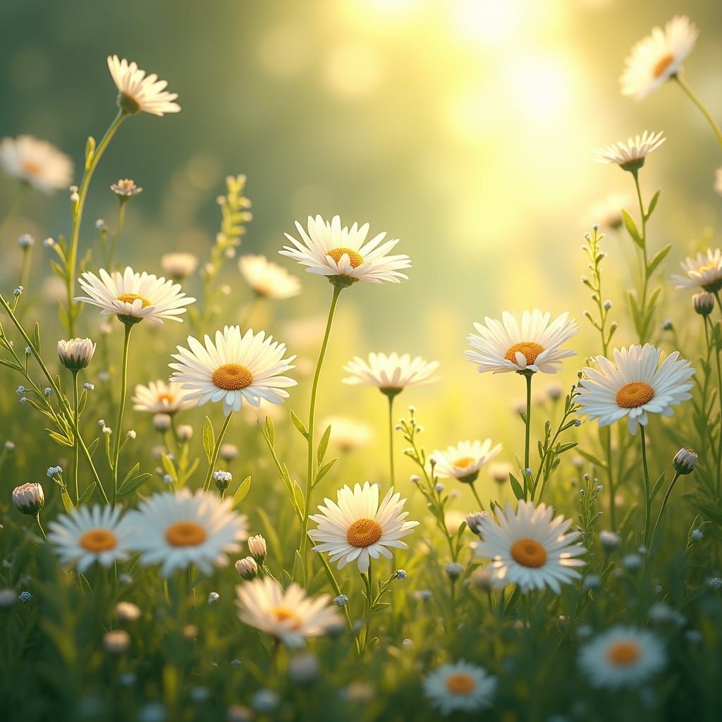 Diamonds and Daisies in Anime-Inspired Meadow