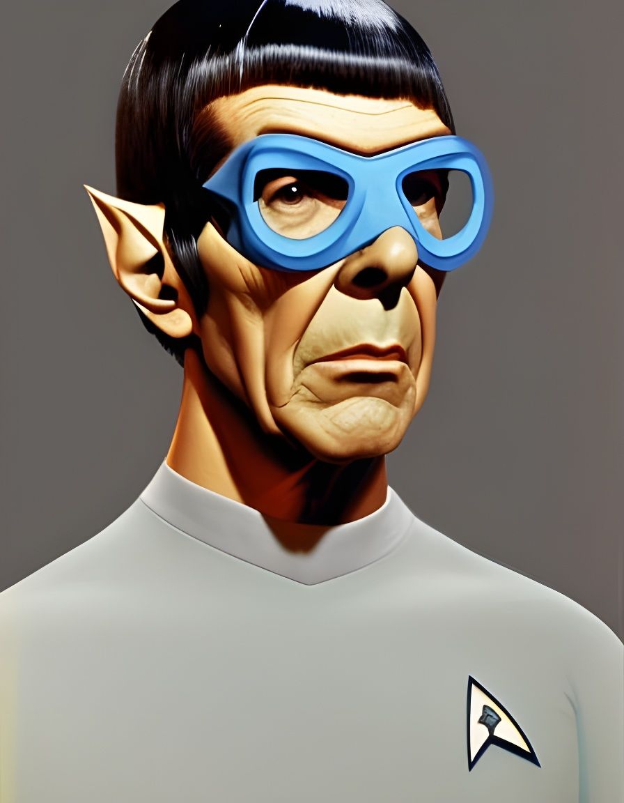 Spock in Nerdy Glasses: Photorealistic Digital Art