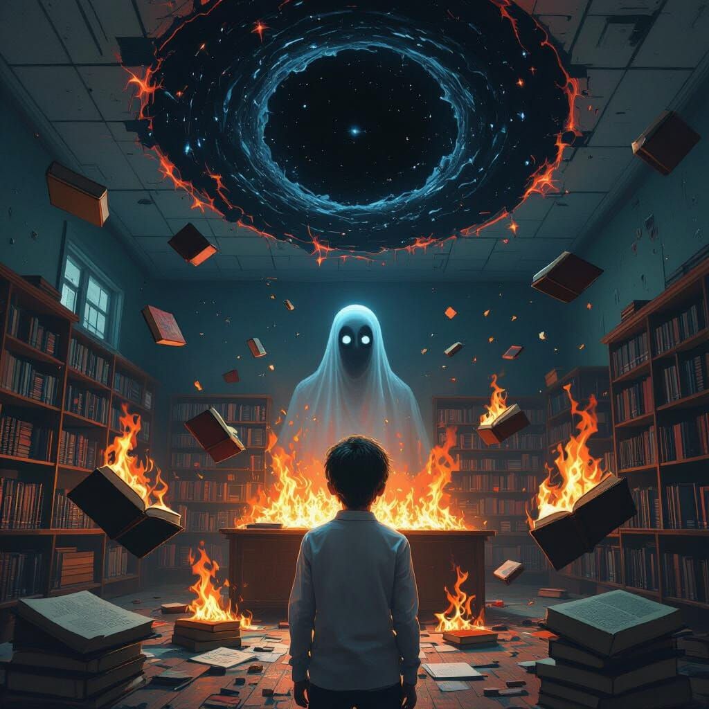 Eerie Classroom: Glitching Horror in Cosmic Style