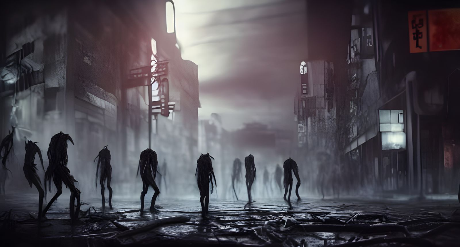 Zombie Apocalypse in Tokyo: Hyper-Realistic Digital Art