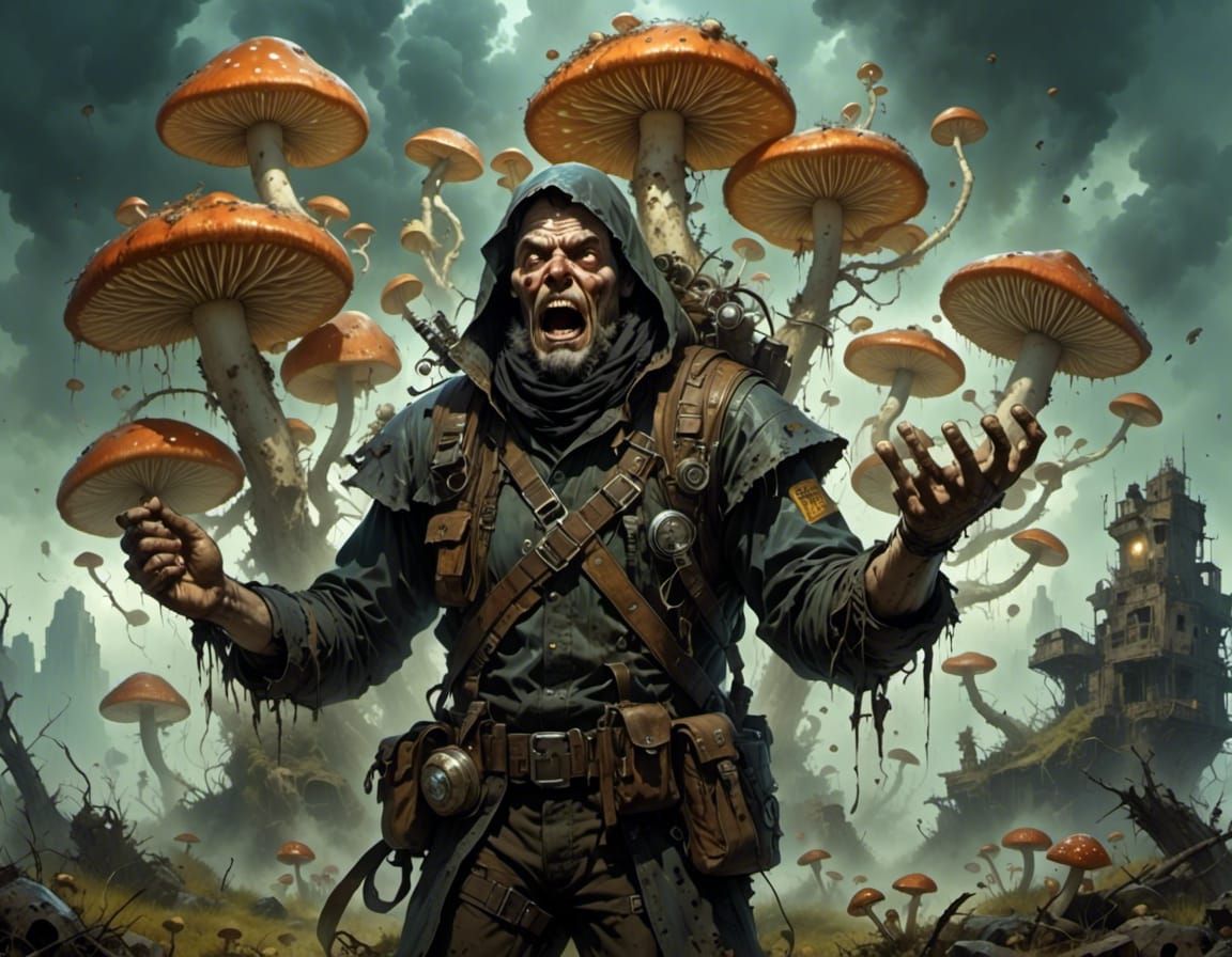 evil mushroom warrior