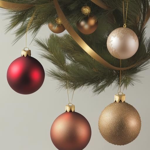 Festive Christmas Baubles in Holiday Colors