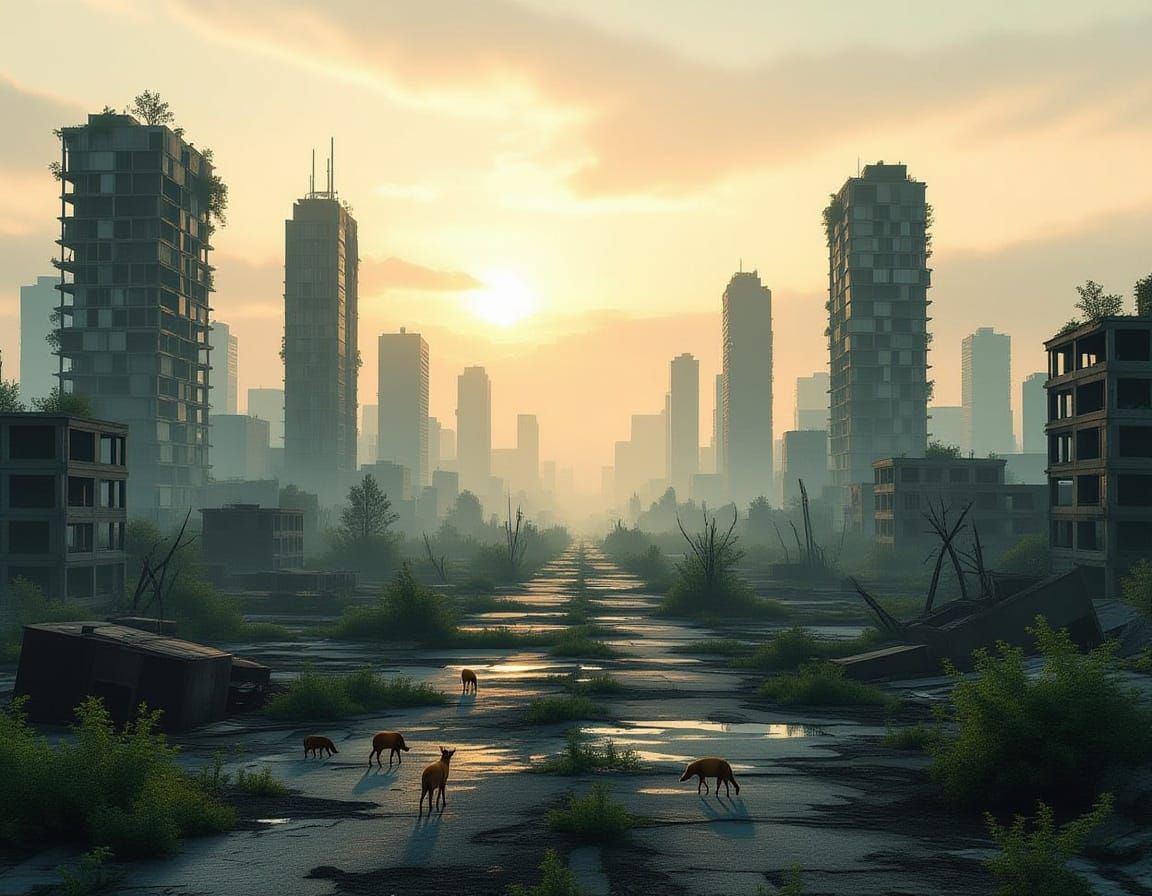 Desolate Earth Reclaimed by Nature