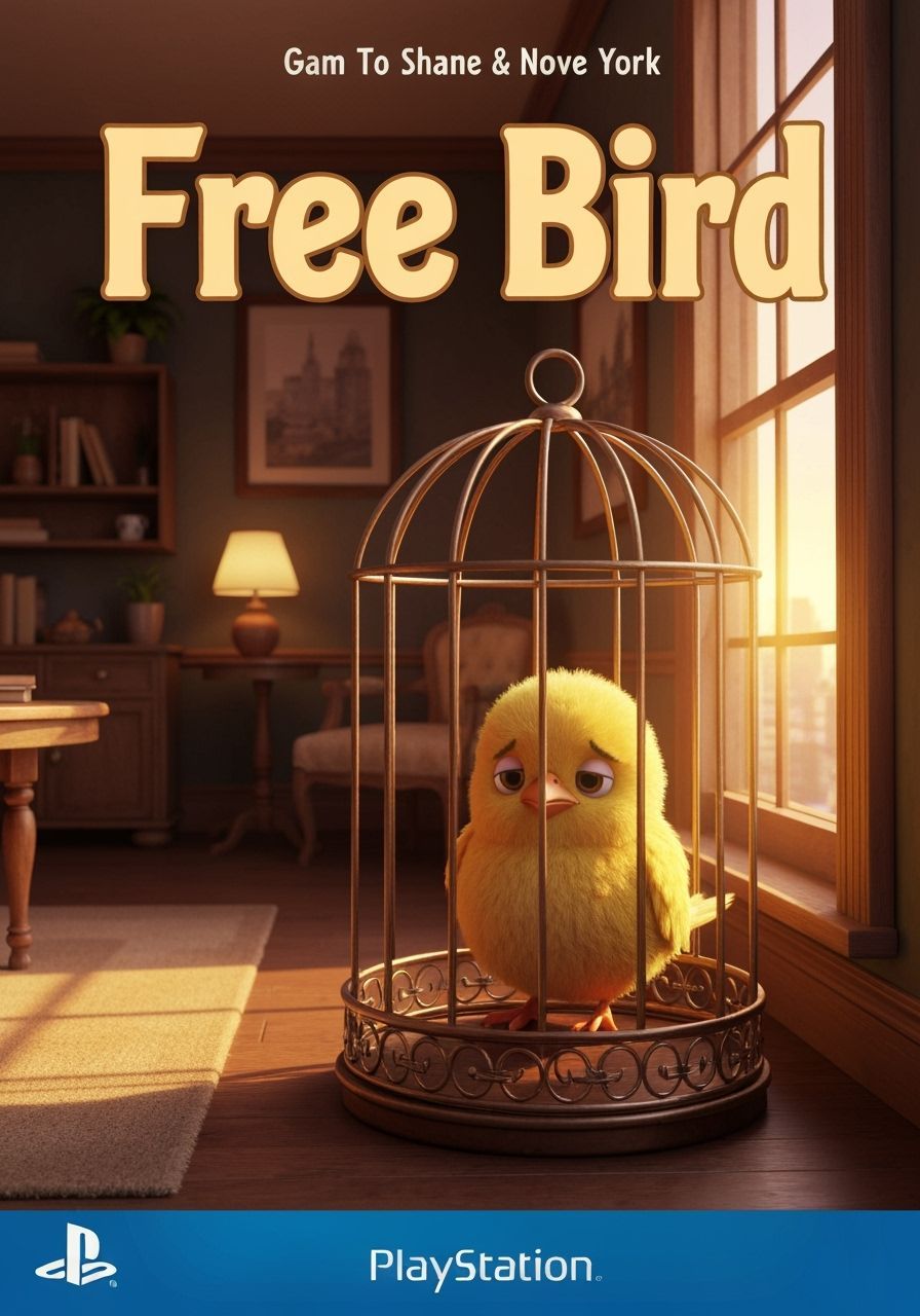 Free Bird Game Cover: 3D Render of Longing