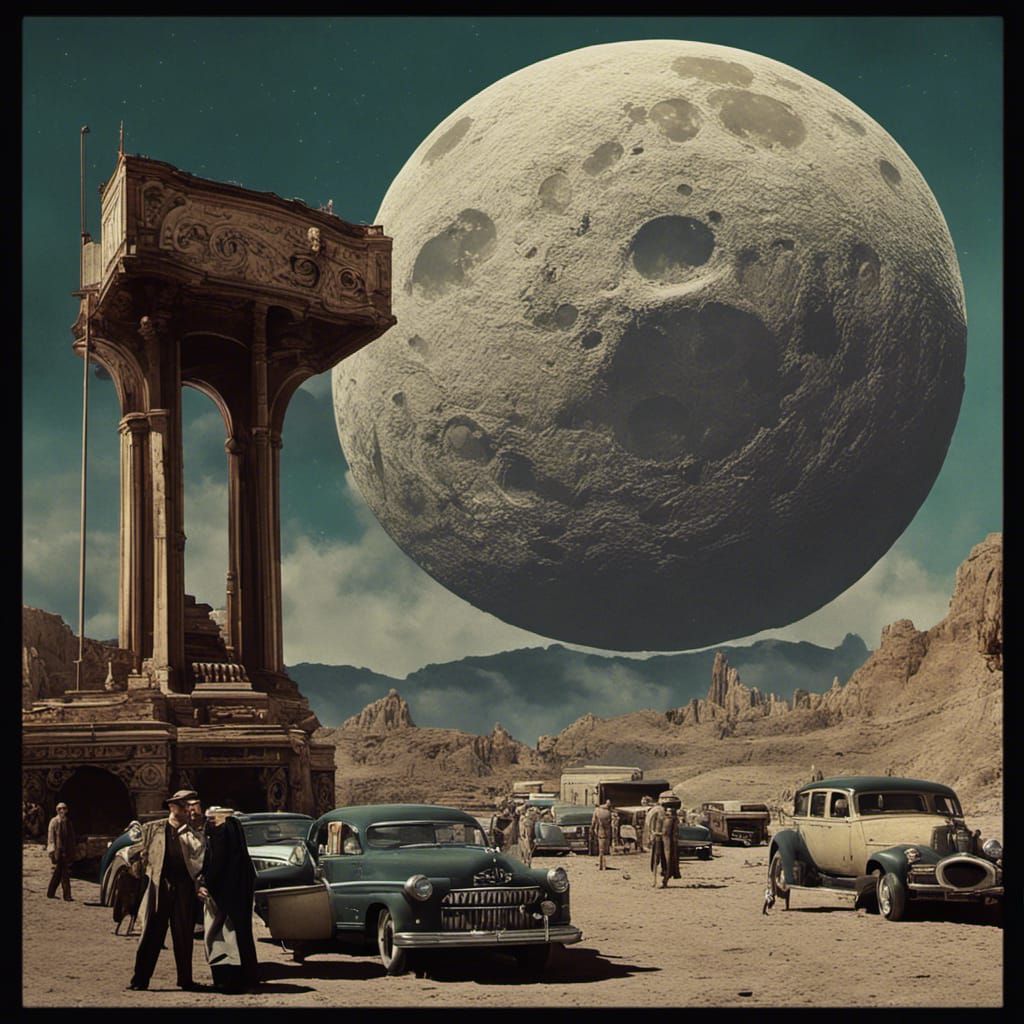 Giant Moonlit Bank Heist: 1950s Villainy