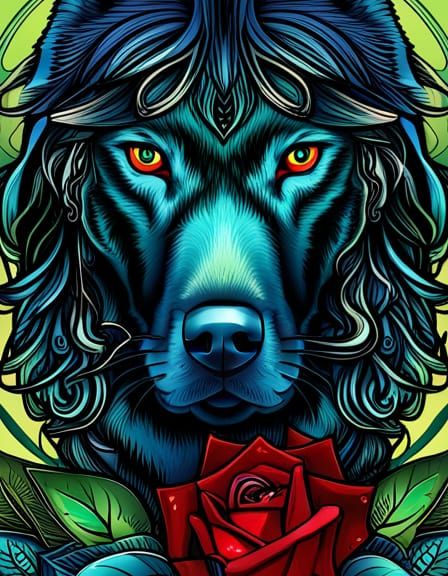 COLORING PAGE_ BLACK DOG BLUE EYES AND CAT GREEN EYES_CYBER ...