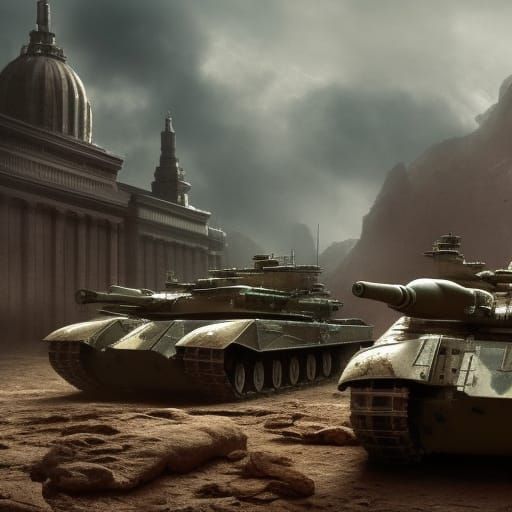 Epic Cinematic Tank Digital Matte Painting