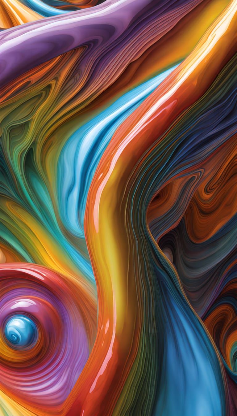 Surreal Geometric Optical Art with Maximum 3-D Effects