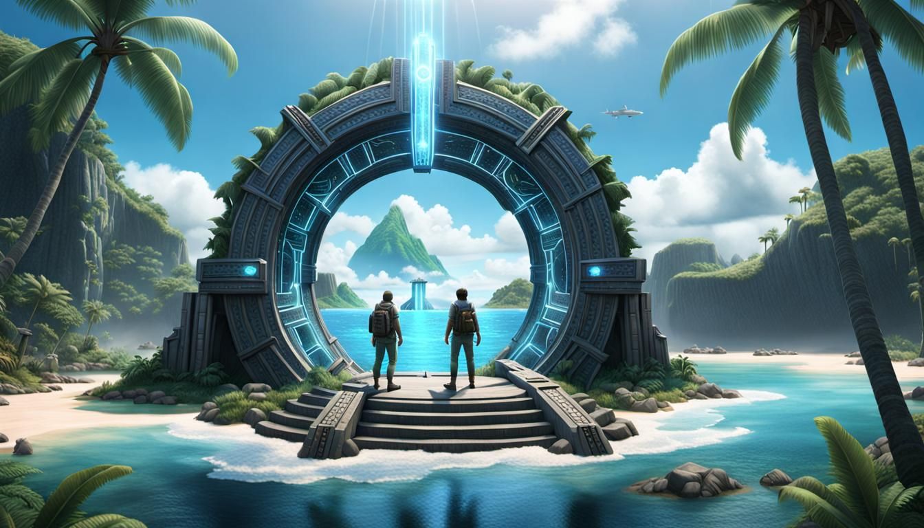 Stargate Portal to Tropical Island Paradise