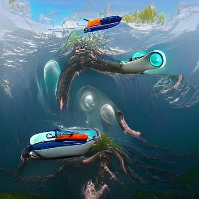 Underwater Landscape from a Subnautica-like Game