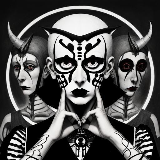 Demons in Surrealist Photographic Style