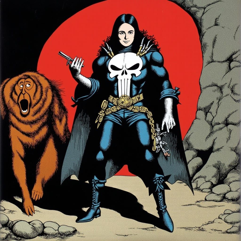 The Punisher in Hans Arnold Comic Style