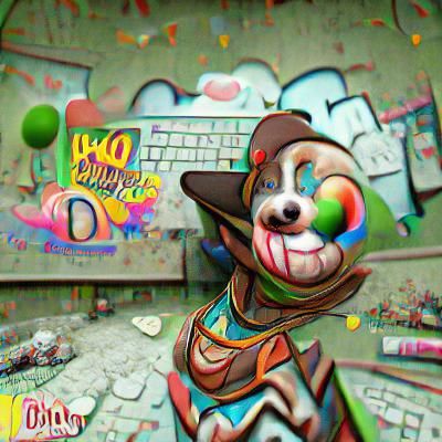 Colorful Surreal Geometric Graffiti in 3D