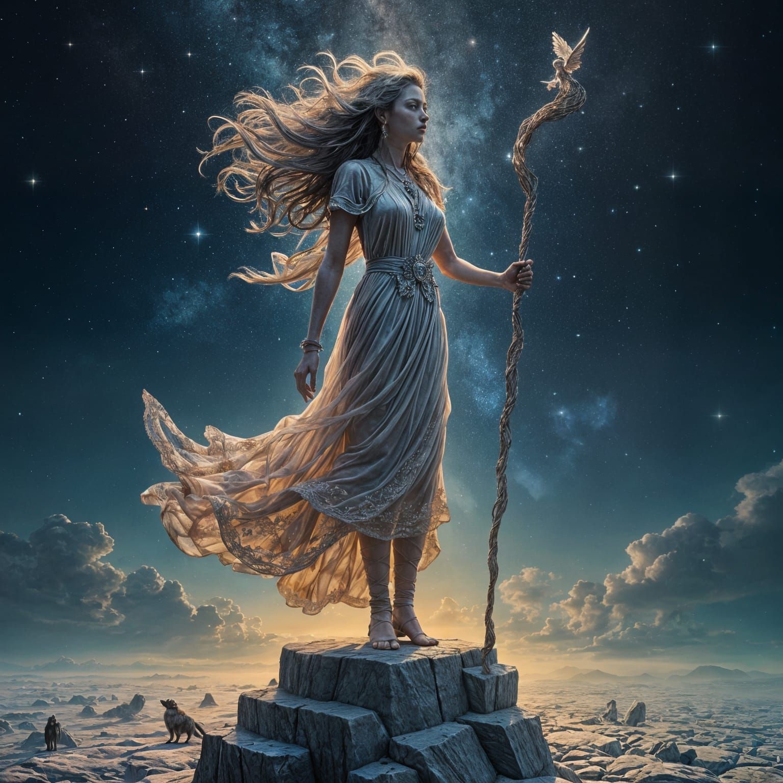 Enigmatic Oracle in Cosmic Gingham