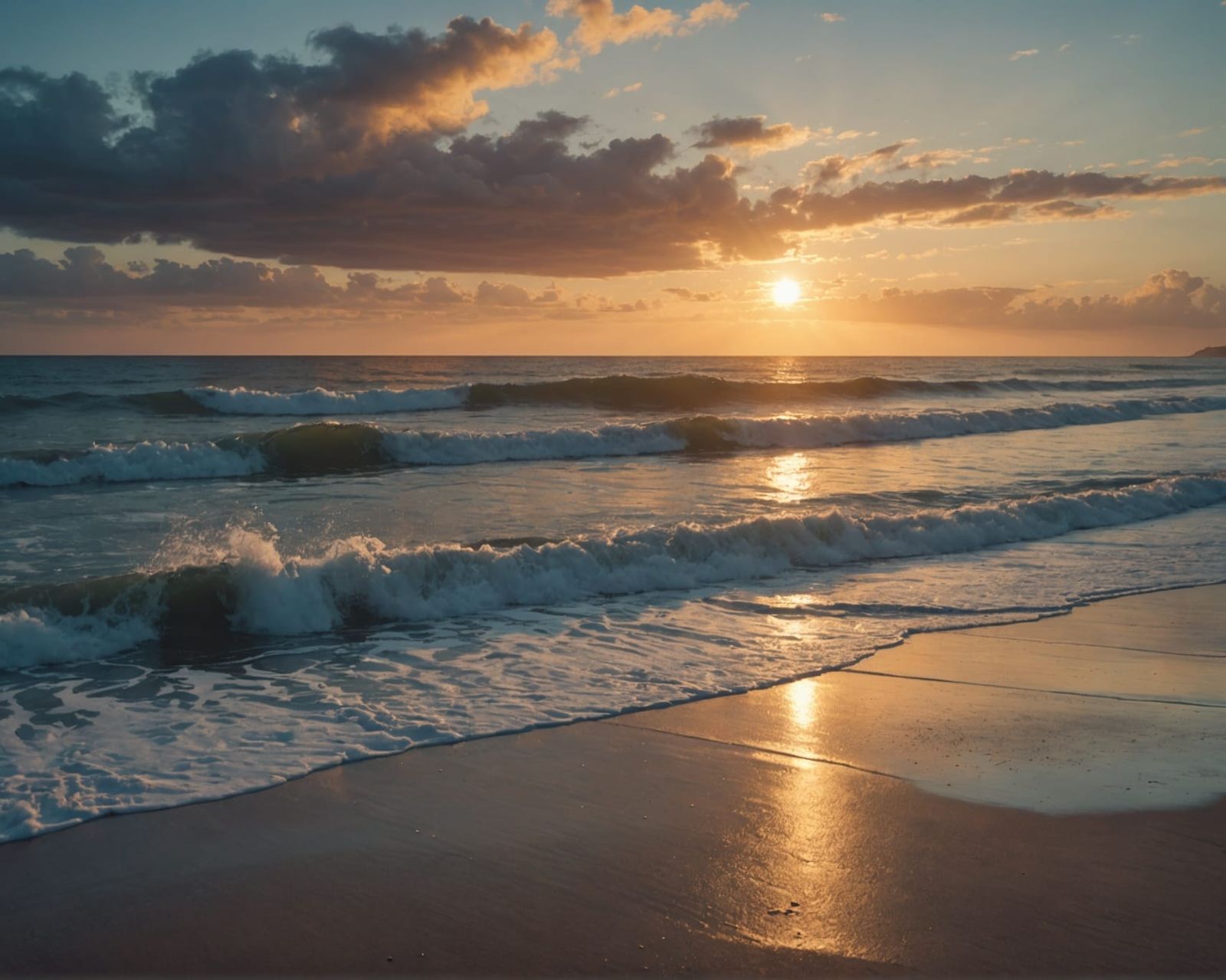 Beach Sunrise Digital Matte Painting