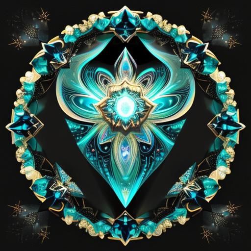 Jesus Christ Portrait with Gemstones and Optical Illusion