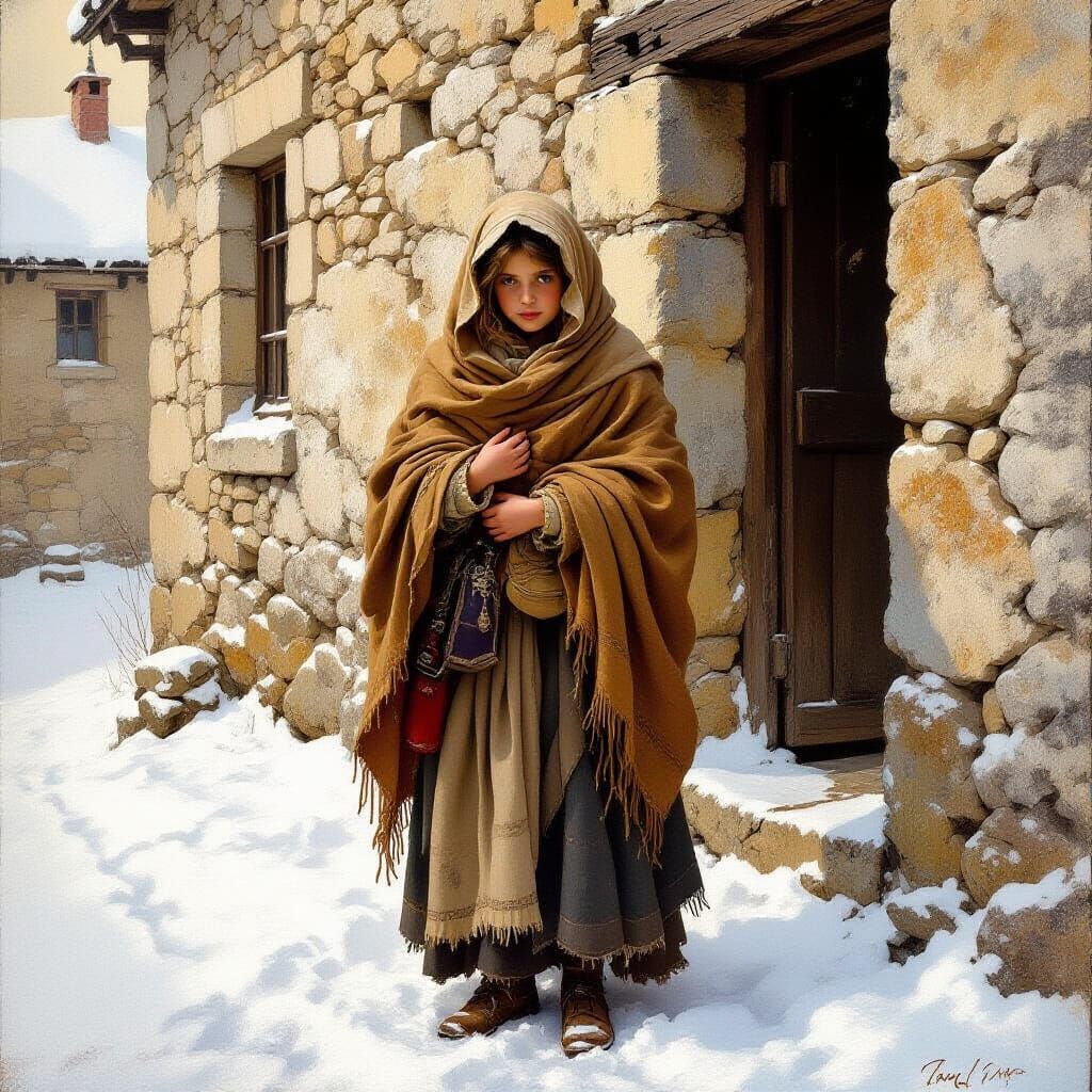 Poor girl from 18th century