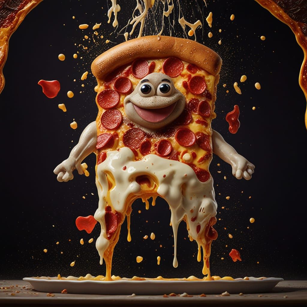 Pizza the Hut Pop Art Food Parody