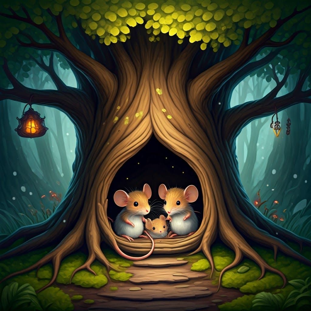 Whimsical Woodland Sanctuary with Magical Trees