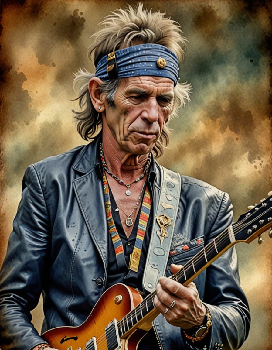 Medieval Portrait of a Young Keith Richards in 3D