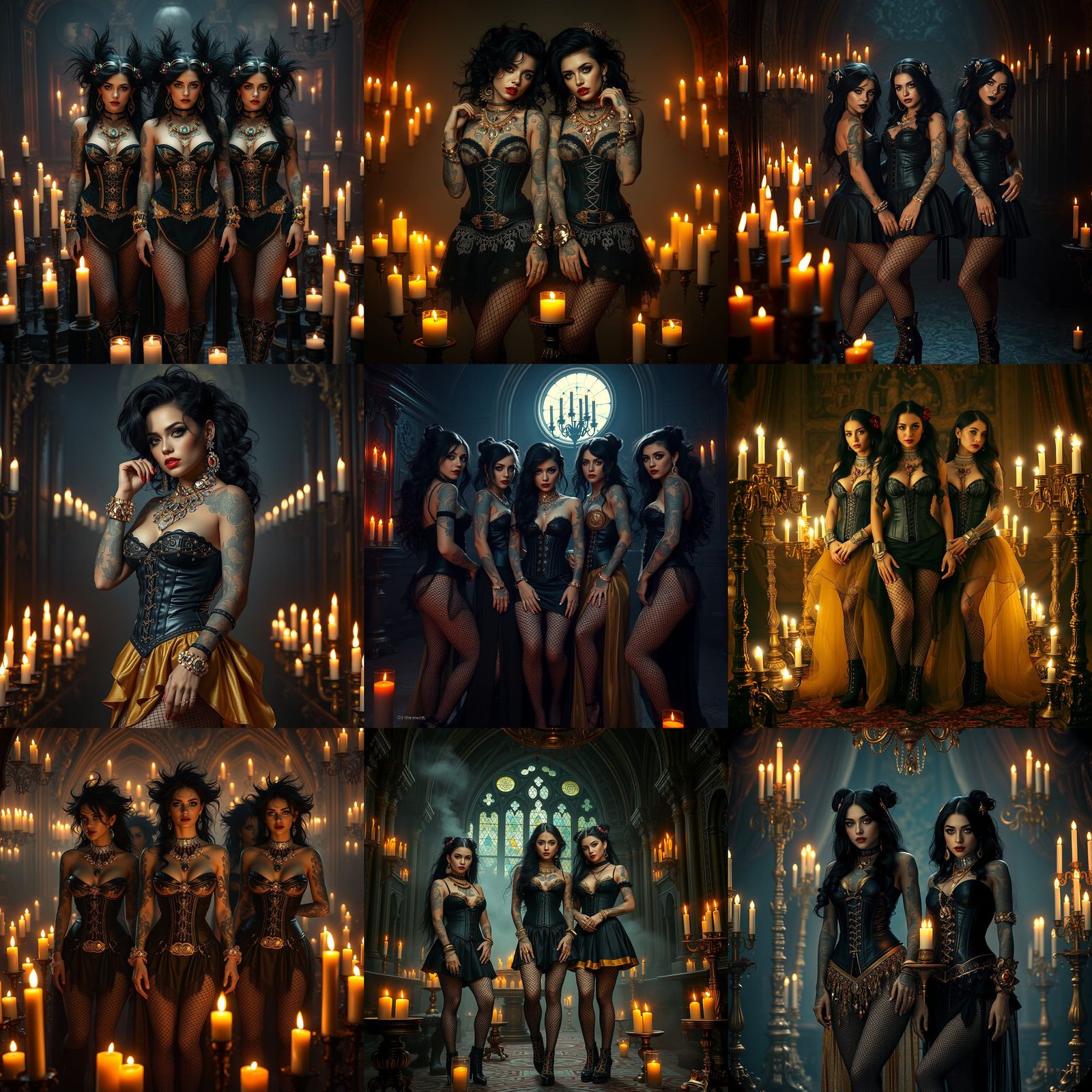 Gothic Goddesses in a Dark, Luxurious Realm