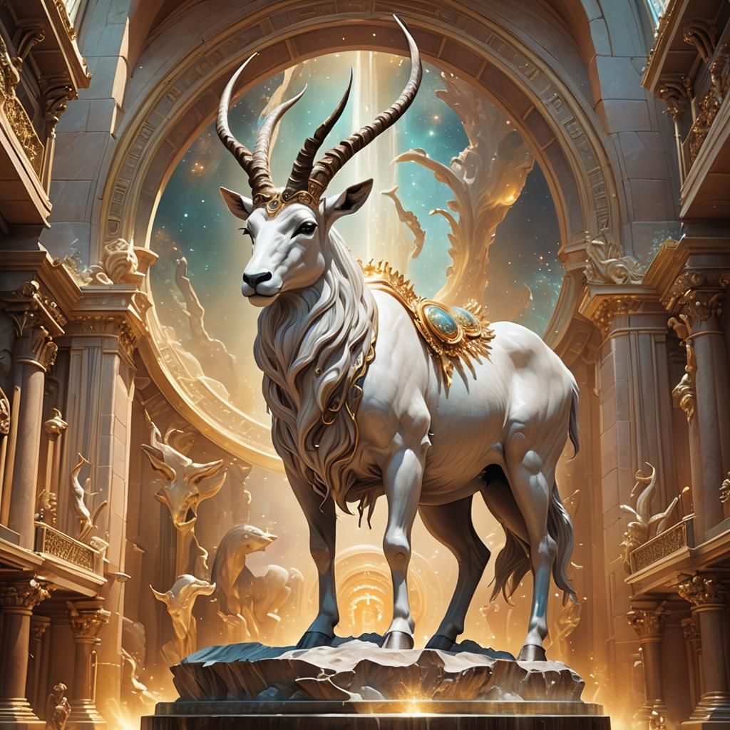 Astral Alabaster Antelope in Atlantis