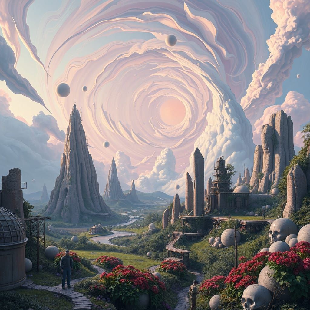 Surreal and unusual view of world