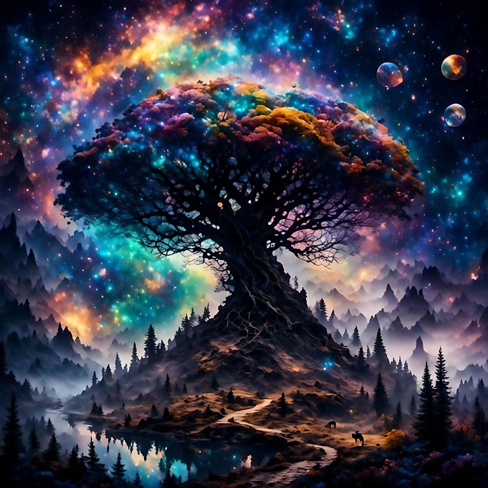 Spectacular Constellation in Deep Space Scape