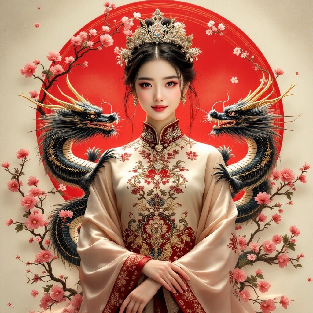Ethereal Beauty in Traditional Chinese Regalia