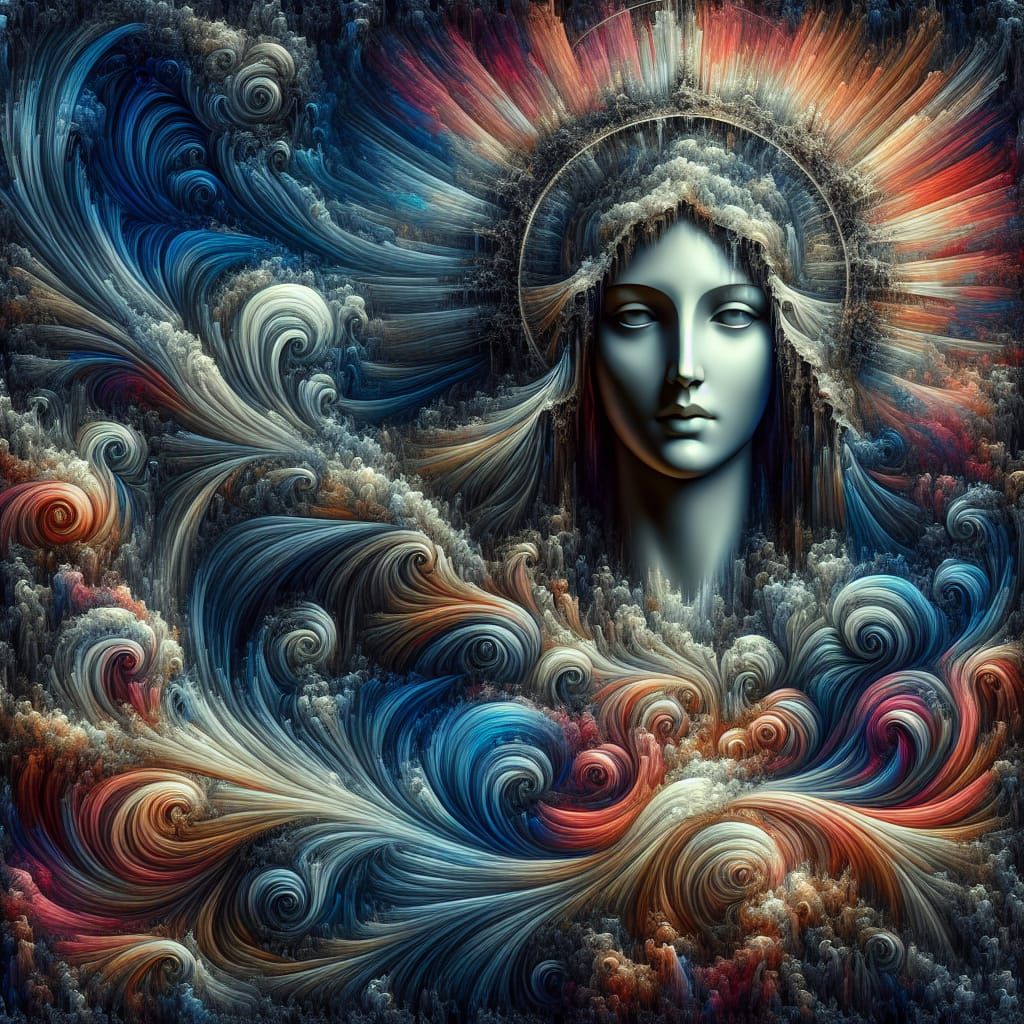 Holy Mary as Sovereign of Prophets: Matte Painting