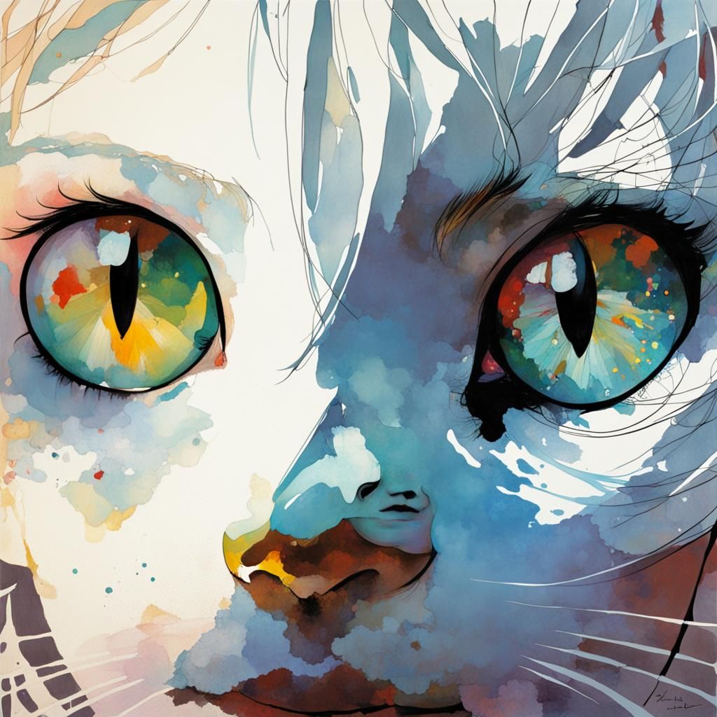 Passsionate Embrace in Art Nouveau Style