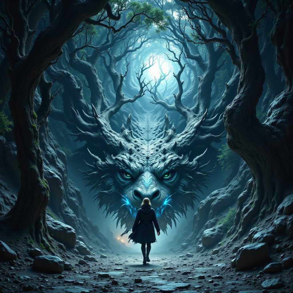 Desert Spirit Unleashes Storm in Digital Painting