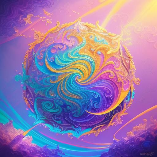 Rainbow Lit Poetry Scroll in Graffiti Art Style